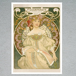 Alphonse Mucha "F. Champenois" (c.1897) - Mabon Gallery
