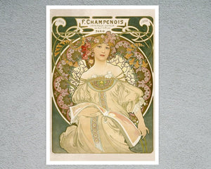 Alphonse Mucha "F. Champenois" (c.1897) - Mabon Gallery