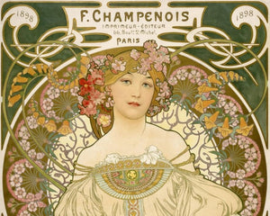 Alphonse Mucha "F. Champenois" (c.1897) - Mabon Gallery
