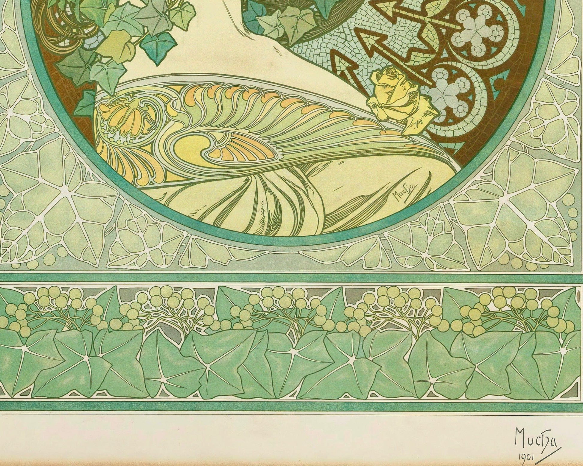 Alphonse Mucha "Ivy" (c.1901) - Mabon Gallery