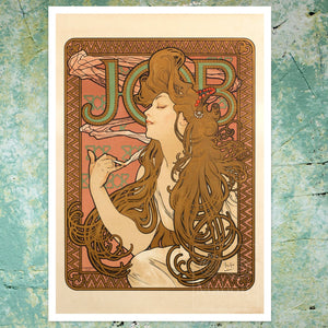 Alphonse Mucha "Job Cigarettes" (1896) - Mabon Gallery