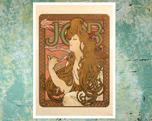 Alphonse Mucha "Job Cigarettes" (1896) - Mabon Gallery