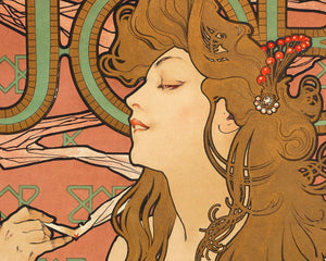 Alphonse Mucha "Job Cigarettes" (1896) - Mabon Gallery
