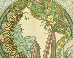 Alphonse Mucha "Laurel" (c.1901) - Mabon Gallery