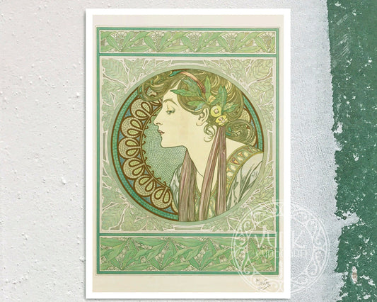 Alphonse Mucha "Laurel" (c.1901) - Mabon Gallery