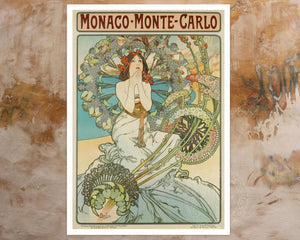 Alphonse Mucha "Monaco Monte - Carlo" (c.1897) - Mabon Gallery