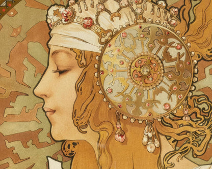 Alphonse Mucha "Têtes Byzantines" (c.1897) Pair of Fine Art Prints - Mabon Gallery