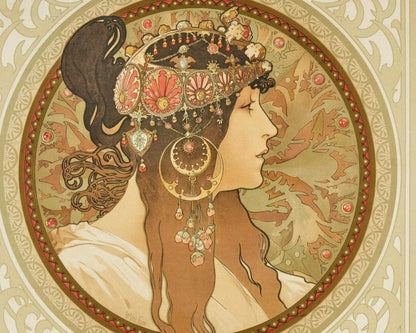 Alphonse Mucha "Têtes Byzantines" (c.1897) Pair of Fine Art Prints - Mabon Gallery