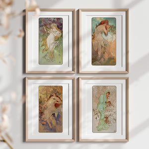 Alphonse Mucha "The Four Seasons" (c.1896) - Set of 4 Prints - Mabon Gallery