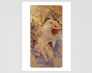 Alphonse Mucha "The Four Seasons" (c.1896) - Set of 4 Prints - Mabon Gallery