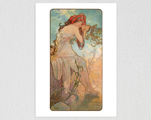 Alphonse Mucha "The Four Seasons" (c.1896) - Set of 4 Prints - Mabon Gallery