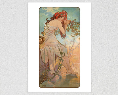 Alphonse Mucha "The Four Seasons" (c.1896) - Set of 4 Prints - Mabon Gallery