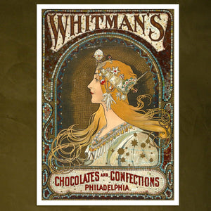Alphonse Mucha "Whitman's Chocolate and Confections" (c.1920) - Mabon Gallery