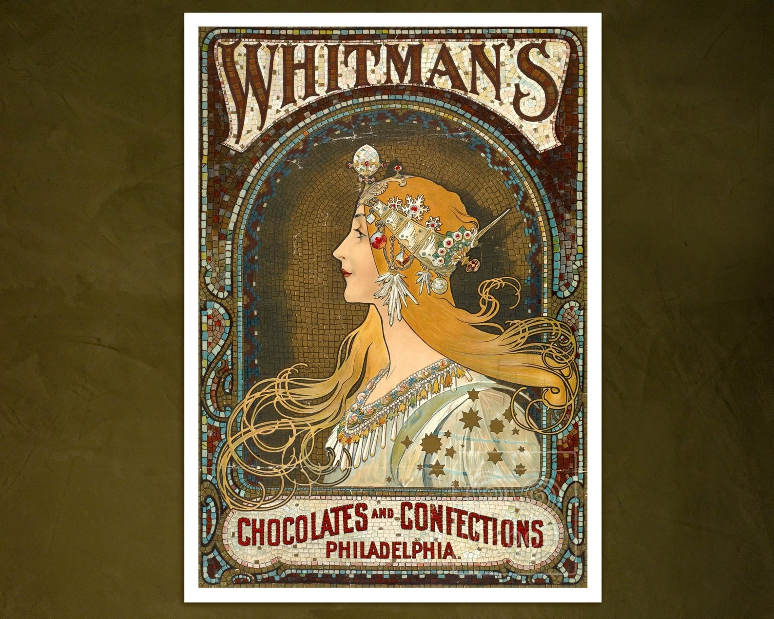 Alphonse Mucha "Whitman's Chocolate and Confections" (c.1920) - Mabon Gallery