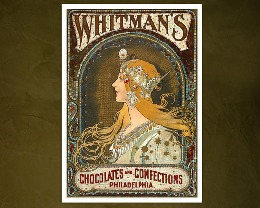 Alphonse Mucha "Whitman's Chocolate and Confections" (c.1920) - Mabon Gallery