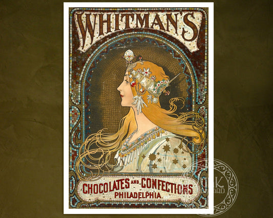 Alphonse Mucha "Whitman's Chocolate and Confections" (c.1920) - Mabon Gallery