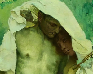 Alphonse Mucha "Young Couple from Rusadla" (c.1918) - Mabon Gallery