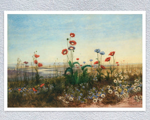Andrew Nicholls "A Distant View of Derry Through a Bank of Wild Flowers” (c.1830) - Mabon Gallery