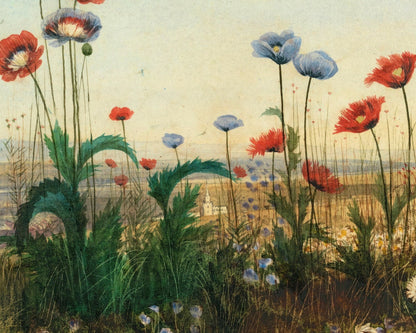 Andrew Nicholls "A Distant View of Derry Through a Bank of Wild Flowers” (c.1830) - Mabon Gallery