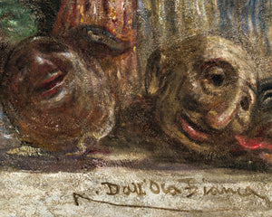 Angelo Dall'Oca Bianca "The Masks (The Politics)" (c.1905) - Mabon Gallery