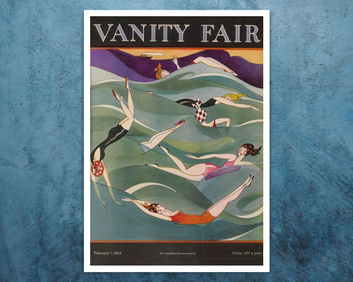 Annie Harriet Fish "February 1924" Vintage Vanity Fair Magazine Cover - Mabon Gallery