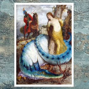 Arnold Böcklin "Roger Freeing Angelica" (c.1873) - Mabon Gallery