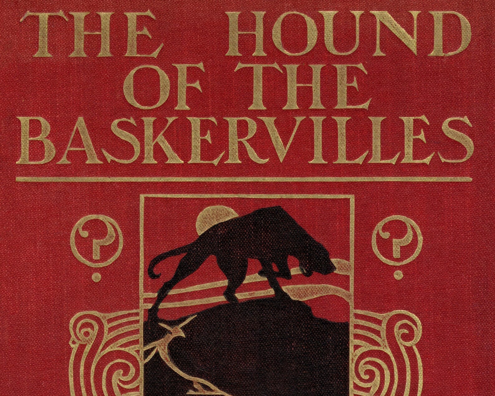 Arthur Conan Doyle "The Hound of the Baskervilles" (1902) First Edition Cover Illustration, Sherlock Holmes - Mabon Gallery