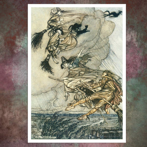 Arthur Rackham "Witches and Cats" (c.1907) - The Ingoldsby Legends - Mabon Gallery