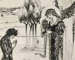 Aubrey Beardlsey "Achieving of the Sangreal" (c.1894) - Mabon Gallery
