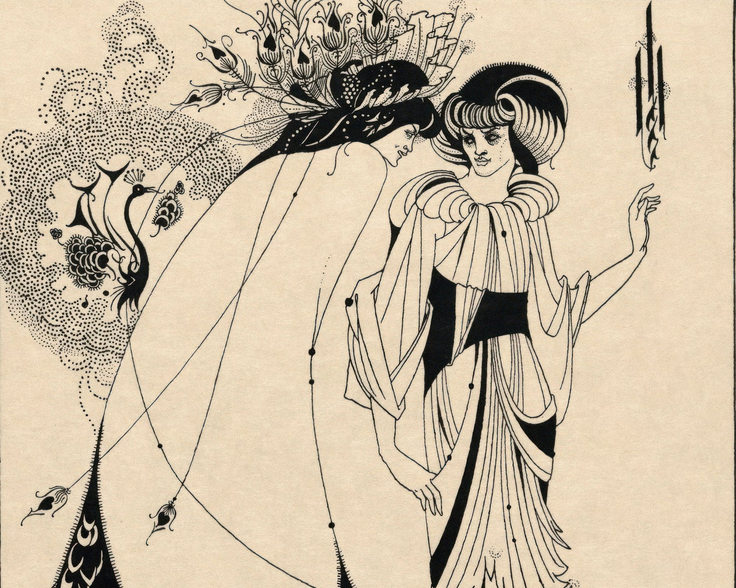 Aubrey Beardsley "Salomé: The Peacock Skirt" (c.1907) - Mabon Gallery