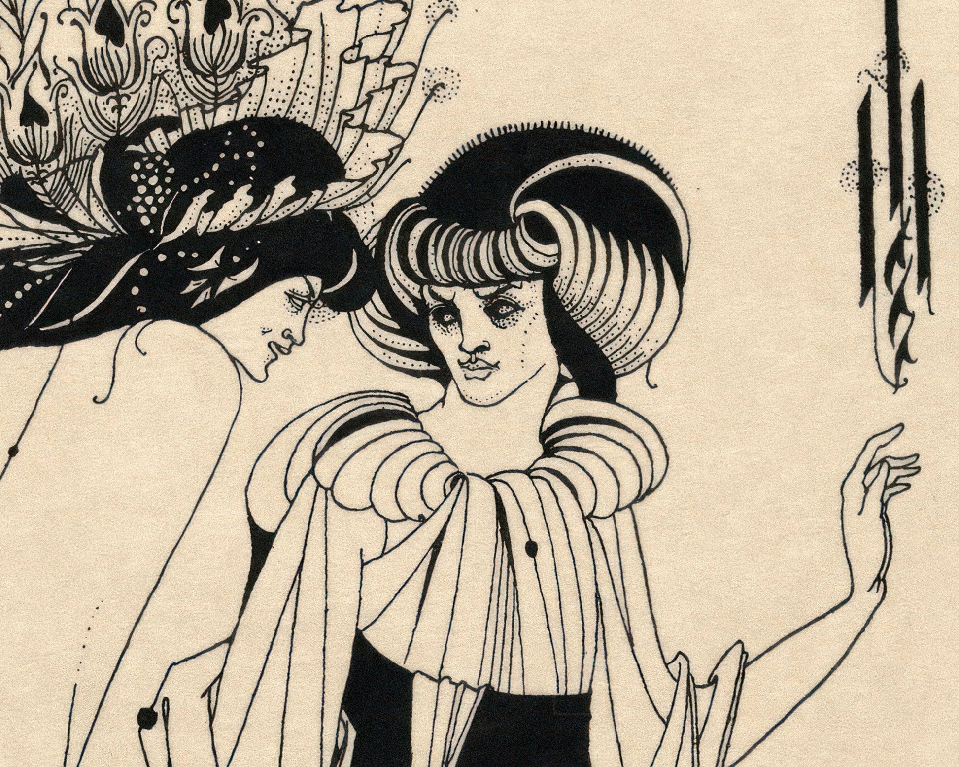 Aubrey Beardsley "Salomé: The Peacock Skirt" (c.1907) - Mabon Gallery
