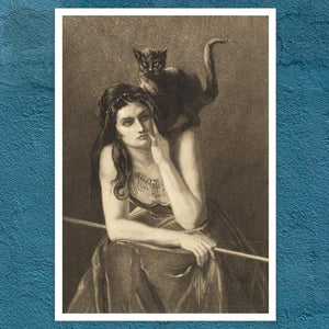Auguste Danse "Woman With a Cat On Her Shoulder" (c.1875) - Mabon Gallery