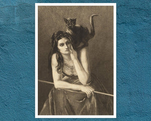 Auguste Danse "Woman With a Cat On Her Shoulder" (c.1875) - Mabon Gallery