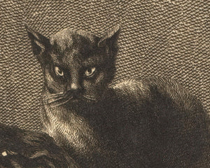 Auguste Danse "Woman With a Cat On Her Shoulder" (c.1875) - Mabon Gallery