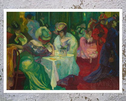 Axel Törneman "Night Café II" (c.1906) - Mabon Gallery