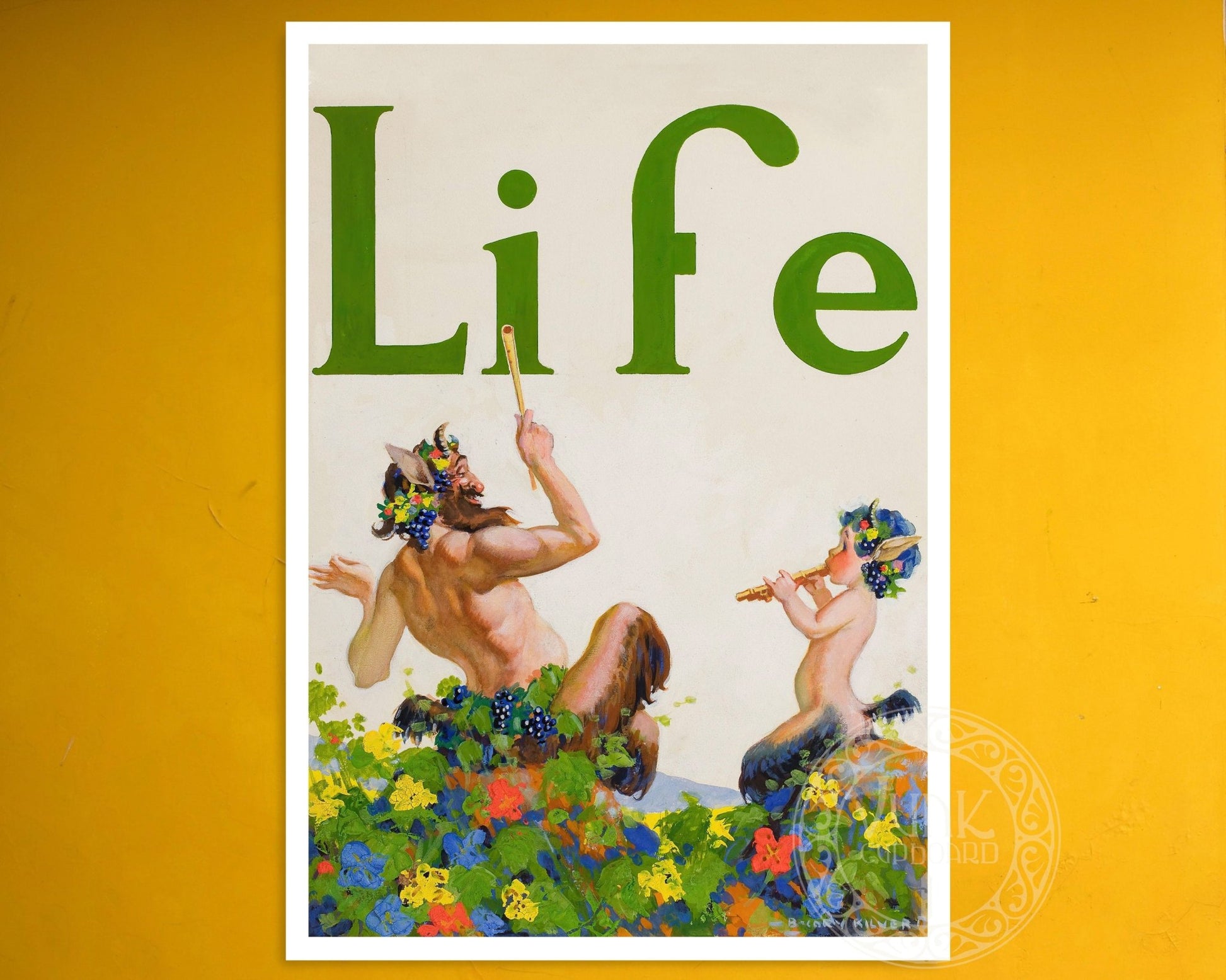 Benjamin Corey Kilvert "Life Magazine Cover - April 1923 - Satyr & Pan" - Mabon Gallery