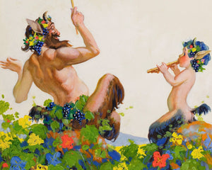 Benjamin Corey Kilvert "Life Magazine Cover - April 1923 - Satyr & Pan" - Mabon Gallery