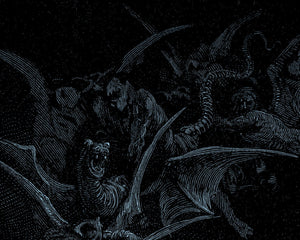 Biblical Illustration "The Fourth Horseman, Death on the Pale Horse" Gustave Doré (c.1865) - Mabon Gallery