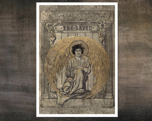 Book Cover Illustration "The Raven" Gustave Doré (c.1884) Edgar Allan Poe - Mabon Gallery