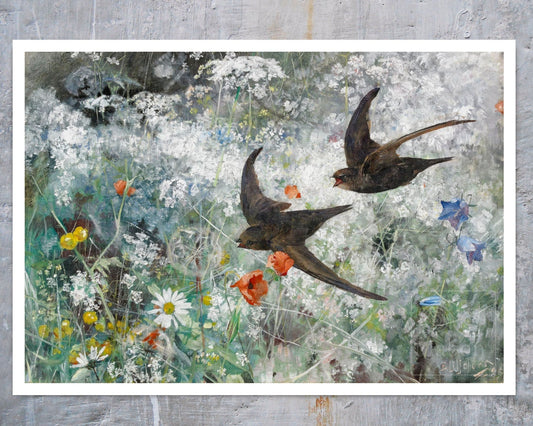 Bruno Andreas Liljefors "Common Swifts" (c.1886) - Mabon Gallery
