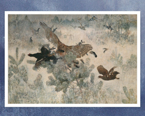 Bruno Andreas Liljefors "Hawk & Black Game" (c.1884) - Mabon Gallery