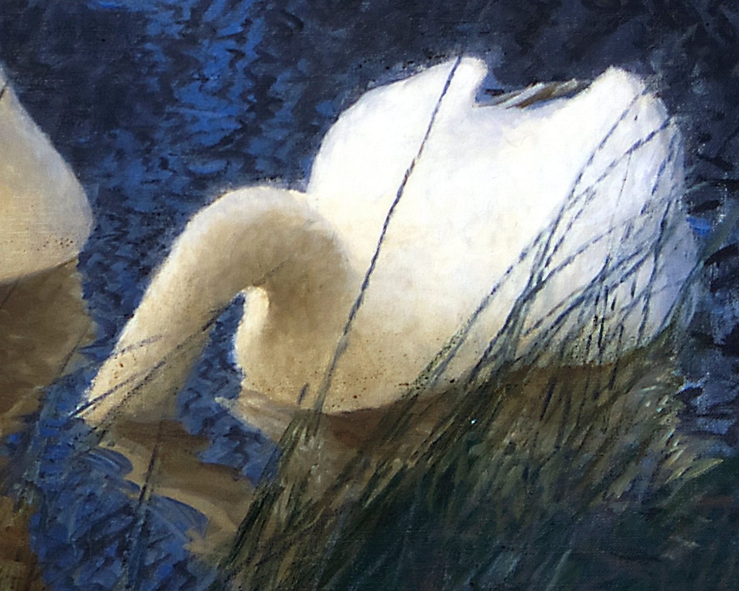 Bruno Andreas Liljefors "Swans in Reeds" (c.1907) - Mabon Gallery
