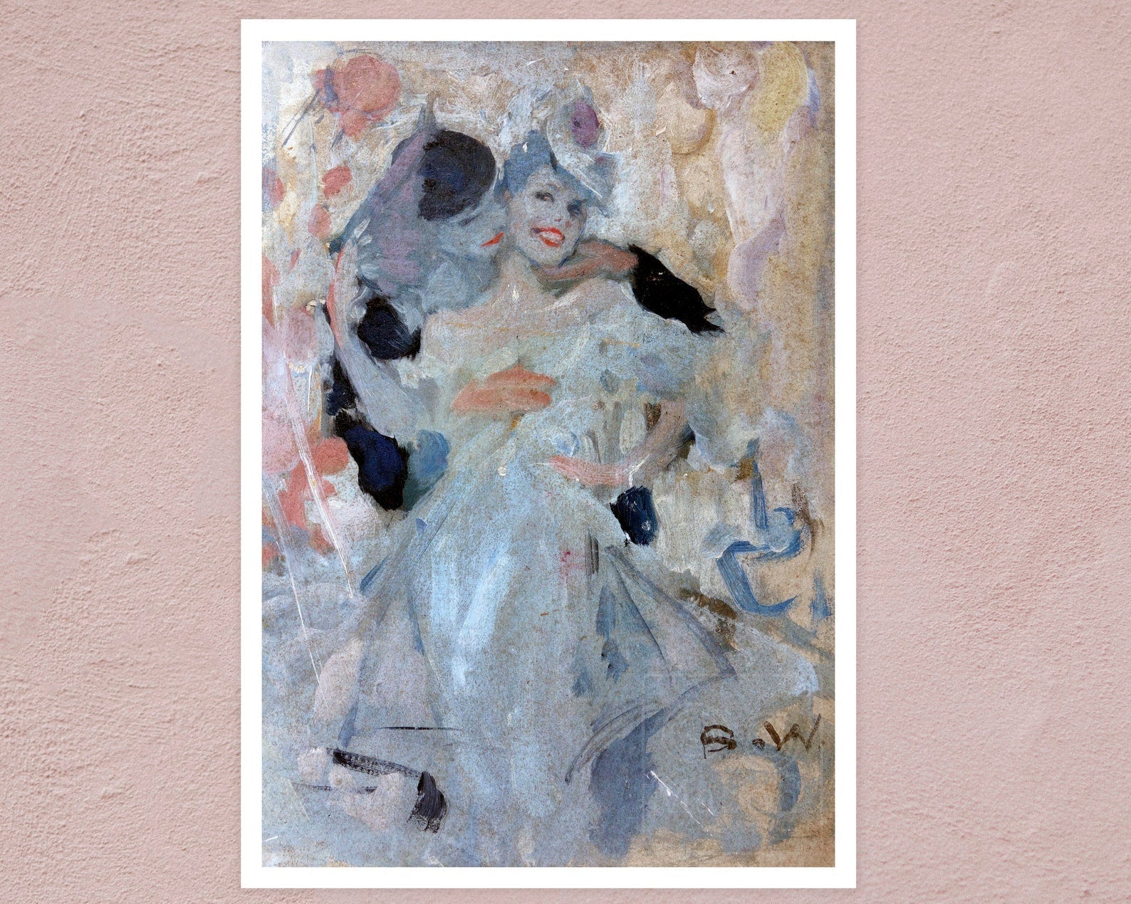 Brynolf Wennerberg "Pierrot and Columbine" (c.1925) - Mabon Gallery