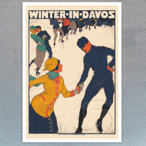 Burkhard Mangold "Winter in Davos" (c.1914) - Mabon Gallery