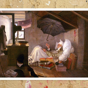 Carl Spitzweg "Der Arme Poet / The Poor Poet" (c.1839) - Mabon Gallery