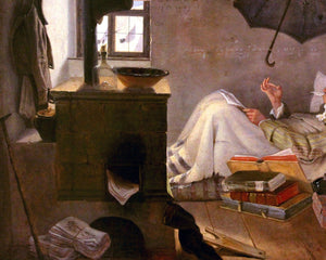 Carl Spitzweg "Der Arme Poet / The Poor Poet" (c.1839) - Mabon Gallery