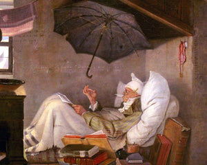 Carl Spitzweg "Der Arme Poet / The Poor Poet" (c.1839) - Mabon Gallery