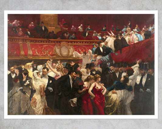 Charles Hermans "Bal Masqué" (c.1880) - Mabon Gallery