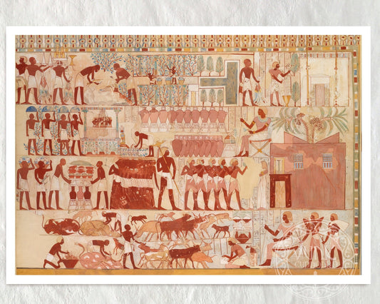 Charles K. Wilkinson "Nebamun Supervising Estate Activities" (c.1928 original: c.1400–1352 B.C) - Mabon Gallery