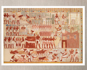 Charles K. Wilkinson "Nebamun Supervising Estate Activities" (c.1928 original: c.1400–1352 B.C) - Mabon Gallery